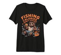 Les Calories de pêche ne comptent Pas sur Funny Bear Burger T-Shirt Haut de Gamme