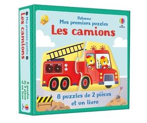 Les camions - Mes premiers puzzles 8 puzzles de 2 pieces - Elisa Ferro - Usborne - Boîte ou accessoire - Jeux livres objets