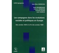 Les campagnes dans les évolutions sociales et politiques en Europe des années 1830 à la fin des années 1920: Etude comparée de la France, de l'Allemagne, de l'Espagne et de l'Italie