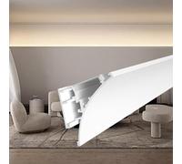 Les canaux d'aluminium Led, Diffuseur en aluminium de la Manche LED de moulage de couronne for l'éclairage de mur/plinthe 3.3-32.8ft(4.3m/14.1ft)