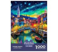 Les canaux de Venise 1000 Pièces Puzzle Jeu Éduchatif Classique Jigsaw Puzzle Belle Décoration Puzzle pour Adultes Et Enfants 38x26cm/1000pcs
