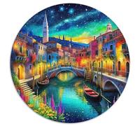 Les canaux de Venise 1000 Pièces Puzzle pour Adultes Jeu Stimulant Divertissement Apaisant Cultiver l'esprit D'équipe Cadeaux pour Adultes 1000pcs (67.5x67.5cm)