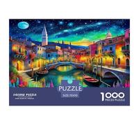 Les canaux de Venise Puzzle 1000 Pièces Educa Jouet en Bois Cadeau Unique De l'art De La Décoration Jeu ÉduChatif Challenge Toy Adultes & Enfants des 14 Ans 70x50cm/1000pcs