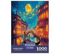 Les canaux de Venise Puzzle 1000 Pièces Educa Jouet en Bois Cadeau Unique De l'art De La Décoration Jeu ÉduChatif Challenge Toy Adultes & Enfants des 14 Ans 38x26cm/1000pcs