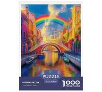 Les canaux de Venise Puzzle 1000 Pièces Educa Jouet en Bois Divertissement Créatif De l'art De La Décoration Jeu ÉduChatif Challenge Toy pour Adultes Et Enfants À Partir De 12 Ans 70x50cm/1000pcs