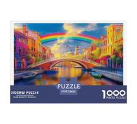 Les canaux de Venise Puzzle 1000 Pièces Educa Jouet en Bois Divertissement Créatif De l'art De La Décoration Jeu Éduchatif Challenge Toy Adultes Et Enfants À Partir De 14 Ans 38x26cm/1000pcs