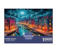 Les canaux de Venise Puzzle 1000 Pièces Educa Jouet en Bois Divertissement Créatif De l'art De La Décoration Jeu ÉduChatif Challenge Toy Adultes & Enfants des 14 Ans 38x26cm/1000pcs