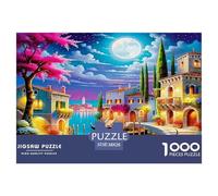 Les canaux de Venise Puzzle 1000 Pièces Educa Jouet en Bois Divertissement Créatif De l'art De La Décoration Jeu ÉduChatif Challenge Toy pour Adultes Et Enfants À Partir De 12 Ans 38x26cm/1000pcs