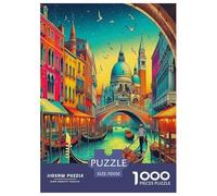 Les canaux de Venise Puzzle 1000 Pièces Educa Jouet en Bois Divertissement Créatif Décoration Intérieure Jeu Éduchatif Challenge Toy Adultes Et Enfants À Partir De 14 Ans 70x50cm/1000pcs