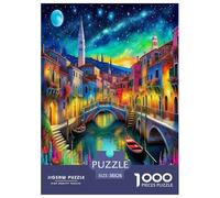 Les canaux de Venise Puzzle 1000 Pièces Educa Jouet en Bois Jeu D'Intelligence Décoration Intérieure Jeu Éduchatif Challenge Toy Adultes & Enfants des 14 Ans 38x26cm/1000pcs