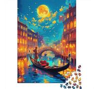 Les canaux de Venise Puzzle 1000 Pièces Educa Jouet en Bois Jeu D'Intelligence Décoration Intérieure Jeu Éduchatif Challenge Toy Adultes Et Enfants À Partir De 14 Ans 1000pcs (75x50cm)