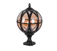 Les capuchons de poteaux extérieurs allument les capuchons de colonne Victoria Globe avec des lampes à pilier en verre ambré, des capuchons de pont de clôture étanches, des lanternes extérieures
