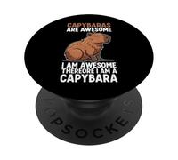 Les capybaras sont géniaux, Je suis génial, Donc Je suis Un Capybara PopSockets PopGrip Adhésif
