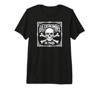 Les Catacombes de Paris Crâne et Os Croisés T-Shirt Haut de Gamme
