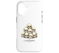 Les Catacombes de Paris Crânes pour Lumières Imprimé Vieilli Coque pour iPhone 16