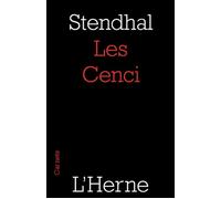 Les cenci - Stendhal - L'herne - broché - Roman