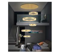 Les Cercles Modernes Ont Mené Des Lampes Suspendues ,lustres | Minimaliste Dimming Living Villa Duplex Escalier Plafond Plafonnier Luminaires Luminaires