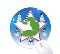 les cerfs sont silhouette bonhomme de neige, tapis de souris série star mat