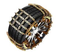 Les chaînes antidérapantes en acier du manganèse conviennent aux voitures et VUS. d'urgence à la protection de sécurité sur glace, neige, boue les routes sable Small (suitable for tires 165-205) 8pcs