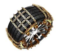 Les chaînes de neige en acier du manganèse conviennent aux voitures et aux VUS en cas d'urgence et conviennent à la glace, à la neige, à la boue et aux routes de sable Medium (for tires 215-235) 8pcs
