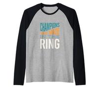 Les Champions Amusants de Boxe MMA sont fabriqués sur Le Ring Manche Raglan