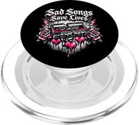 Les chansons tristes sauvent des Vies Emo Design PopSockets PopGrip pour MagSafe