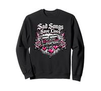 Les chansons tristes sauvent des Vies Emo Design Sweatshirt