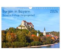 Les châteaux forts en Bavière Le passé solide de la Bavière, Version française (Calendrier mural 2026 DIN A4 portrait), Calendrier CALVENDO mensuel