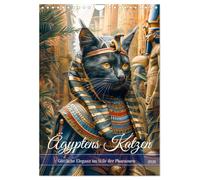Les chats d'Égypte - L'élégance divine dans le style des pharaons, Version française (Calendrier mural 2026 DIN A4 portrait), Calendrier CALVENDO mensuel