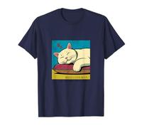 Les Chats endormis sont Le Travail. Messages Japonais T-Shirt
