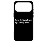 Les Chats et Le Rire, ma Dose Quotidienne | Citations drôles Coque pour iPhone 17 Pro Max