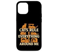 Les Chats gouvernent Tout Autour de Moi Amateur de Chats Coque pour iPhone 12/12 Pro