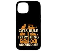 Les Chats gouvernent Tout Autour de Moi Amateur de Chats Coque pour iPhone 15