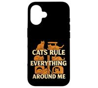 Les Chats gouvernent Tout Autour de Moi Amateur de Chats Coque pour iPhone 16
