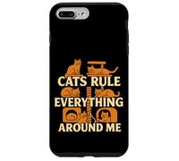 Les Chats gouvernent Tout Autour de Moi Amateur de Chats Coque pour iPhone 7 Plus/8 Plus