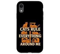 Les Chats gouvernent Tout Autour de Moi Amateur de Chats Coque pour iPhone XR