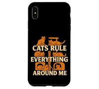 Les Chats gouvernent Tout Autour de Moi Amateur de Chats Coque pour iPhone XS Max