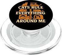 Les Chats gouvernent Tout Autour de Moi Amateur de Chats PopSockets PopGrip pour MagSafe