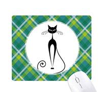 les chats l'art animal silhouette noire réseaux verte grille pixel tapis de souris