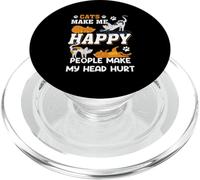 Les Chats me rendent Heureuse Les Gens me Font Mal à la tête Amoureux des Chats PopSockets PopGrip pour MagSafe