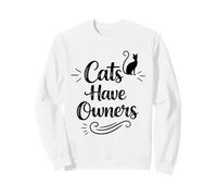 Les Chats rétro Ont des propriétaires - Funny Cat Lover Cat Moms Cat Dads Sweatshirt