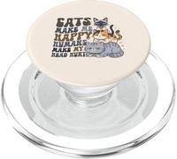 Les Chats sarcastiques drôles Amants me rendent Heureux, Humains blessés PopSockets PopGrip pour MagSafe