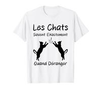 Les Chats savent exactement Quand déranger Drôle Chat T-Shirt Graphique avec Valeur