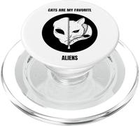 Les Chats sont Mes extraterrestres préférés (Cat Alien Graphic) PopSockets PopGrip pour MagSafe