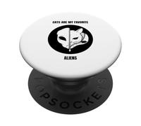 Les Chats sont Mes extraterrestres préférés (Funny Cat Alien Statement) PopSockets PopGrip Adhésif