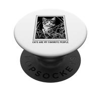 Les Chats sont Mes Personnes préférées (Cat Graphic) PopSockets PopGrip Adhésif
