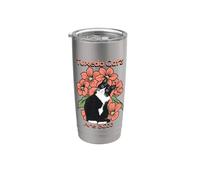 Les chats tuxedo sont les maîtres de moi et de ma maison Gobelet isotherme en acier inoxydable double paroi