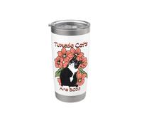 Les chats tuxedo sont les maîtres de moi et de ma maison Gobelet isotherme en acier inoxydable double paroi