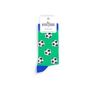 Les chaussettes d’ Altersocks - le cadeau fou pour les homes et les femmes - Taille unique, en coton, les Chaussettes amusants, décontractées (football vert)
