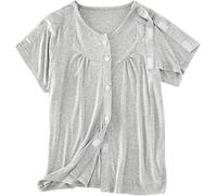 Les Chemises De Récupération Post-chirurgie L'épaule Déchirent Vêtements Chimio Entièrement Ouverts, Pyjamas For Patients, Aide Aux Soins Infirmiers(Women Grey,XX-Large)